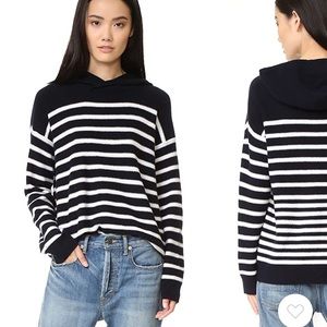Vince Striped Cashmere Hoodie